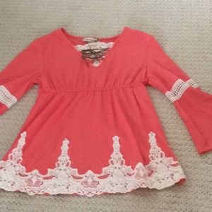 Pink and white shirt